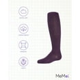thumbnail image 6 of MeMoi Girls Ultra-Soft Opaque Pima Cotton-Rich Mini-Ribbed Sweater Tights - Girls - Female, 6, Plum Heather, 6 of 12