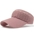 thumbnail image 2 of Caywon Women's Summer Sun Hat UV Protection Visor Hat Korean Style Travel Cool Hat Beach Knit Hat Cycling No Top Sun Cap Lightweight Breathable Outdoor Summer Accessory, 2 of 5