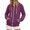 Dark Purple1, variant on NinXxx Women's Fashionable Pocket Zipper Long Sleeve Hooded Sweatshirt Light Green XL