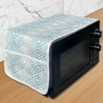 thumbnail image 1 of Ikat Microwave Oven Cover, Pale Colored Geometric Aztec Pattern Traditional Peruvian Culture Elements, Water Resistant Organizer with Pockets for Kitchen, 36" x 12", Grey White Sky Blue, by Ambesonne, 1 of 1