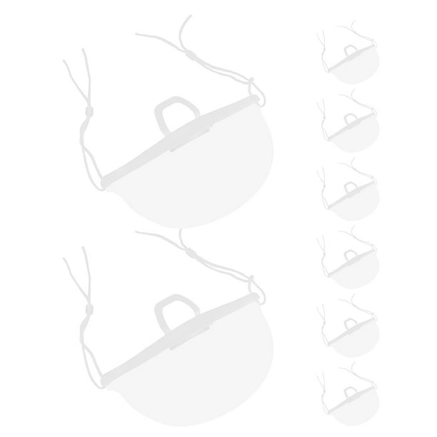BRIGHTFUFU 8 máscaras bucales transparentes para servir alimentos, máscara de protección para cocinar, escudo transparente antivaho reutilizable para chefs, restaurantes y catering de hoteles