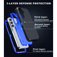 thumbnail image 4 of Petocase for Samsung Galaxy A55 5G Case,Shockproof Dust/Drop Proof 3-Layer Full Body Protection [Without Screen Protector] Rugged Heavy Duty Durable Case,Navy Blue, 4 of 7