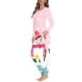 thumbnail image 2 of Pijama con estampado navideño para mujer, traje de manga larga, pantalones largos, ropa de casa, conjunto de dos piezas, ropa de dormir, invierno, envío directo, 2 of 3