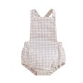 thumbnail image 1 of SUNSIOM Infant Girls Summer Casual Romper Sleeveless Plaid Pattern Print Overalls Summer Clothes, 1 of 9