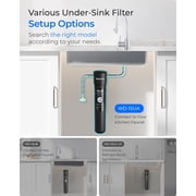 Waterdrop 15UA Under Sink Water Filter System, Under Counter Water Filter Direct Connect to Kitchen Faucet, NSF/ANSI 42 Certified, with one filter