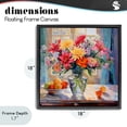 thumbnail image 4 of Stupell Industries Eclectic Summer Flowers & Fruit Black Floating Frame Canvas Art, 18 x 18, by Creative Studio, 4 of 8