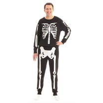 At The Buzzer Thermal Underwear Set for Men (Small, Skeleton)