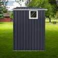 thumbnail image 5 of 7x4.3 FT Outdoor Storage Shed, Metal Garden Tool Shed with Vents, Window and Sliding Door, Waterproof Organization for Home/Backyard/Lawn Storage, Grey, 5 of 7