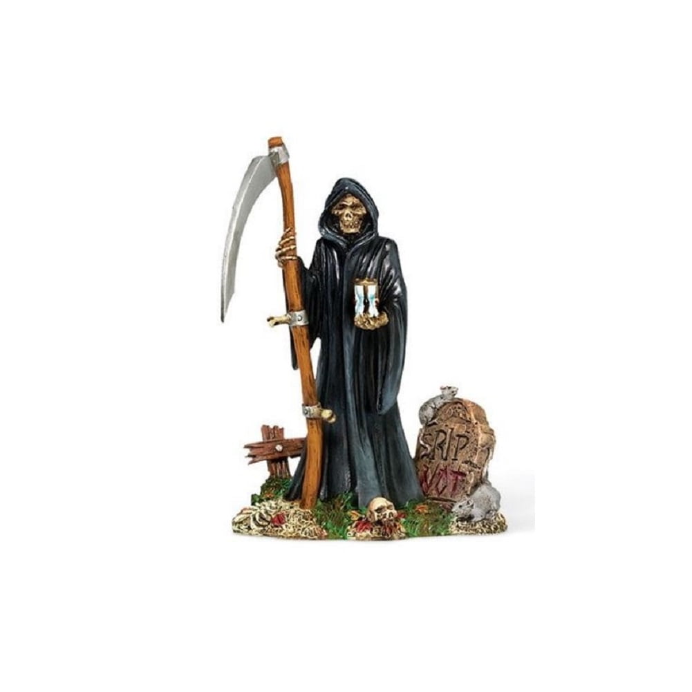 Grim Reaper Statue-Halloween Wall Hanging Mount-Holy Death Skeleton Praying 