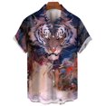 thumbnail image 3 of Camisetas con estampado 3D de animales para hombre, camisetas con estampado de tigre y bestia feroz, camisetas casuales de manga corta de gran tamaño para hombre, ropa de calle, 3 of 5