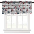 thumbnail image 1 of July 4th Valances Patriotic Decorations 54"*18" Rod Pocket Short Window Curtains for Kitchen, Bedroom, Living Room, Independence Day Memorial Day Presidents Day Home Decor, 1 of 6