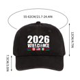 thumbnail image 3 of Baseball Hat for Men and Women Adjustable Low-Profile Unconstructed Washed Denim with Curved Visor and Printed Design, 3 of 8