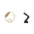 thumbnail image 1 of Estatua de bola de cristal con forma de escalera, escultura de libro, figura de resina y hierro, ideal para decoración del hogar y la oficina, regalo., 1 of 8