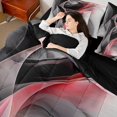 thumbnail image 5 of Manfei Red Black and Gray Full Size Bedding Sets, Modern Abstract Artwork, Black Reversible 7-Piece, 5 of 6