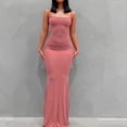 thumbnail image 5 of Casual Lounge Long Dress Sleeveless Bodycon Dresses Color Elegant Long Cami Dresses Evening Party Birthday, 5 of 9