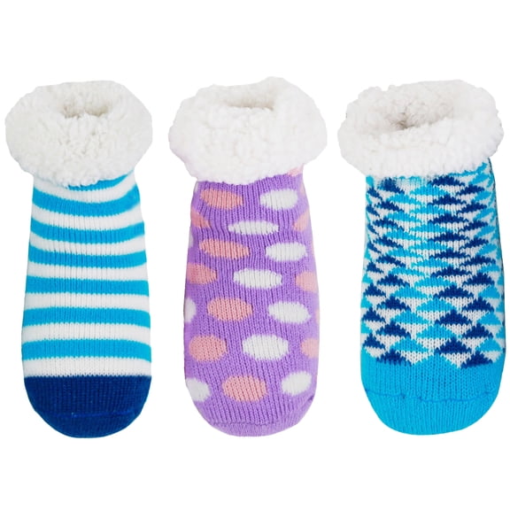 BambooMN Infant/Baby Extra Thick Fleece Lined Socks - 6-9 Months - Assortment 1