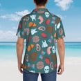 thumbnail image 4 of Susaid cute Skull organ Print Hawaiian Shirts for Men Women,Hawaiian Summer Short-Sleeve Casual Relaxed-Fit Button-Down,Large, 4 of 7