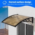 thumbnail image 3 of solautey Awning for Door Entrance, 31.5x47 Inches Window Awnings for Doors Canopy Polycarbonate Cover Patio Door Awning UV Rain Snow Sunlight Protection Hollow Shee, 3 of 9