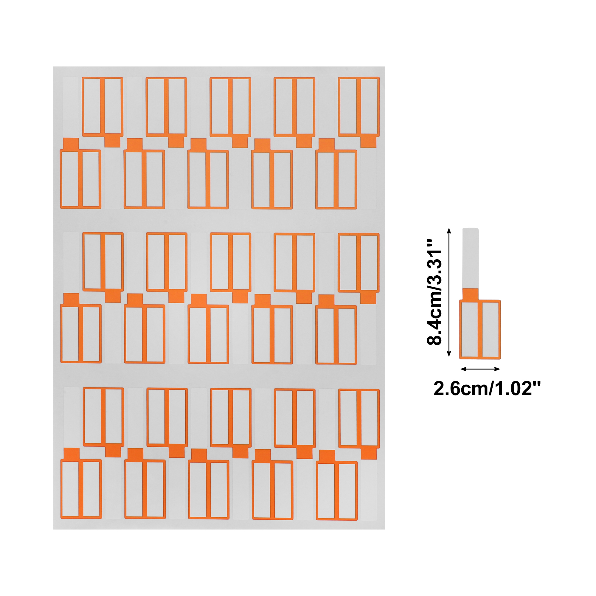 Unique Bargains P-Type Handwritten New Model Gift Stickers 3.31"x1.02" 6 Pcs Orange
