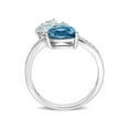 thumbnail image 5 of 1.94 Carat (Ctw) Blue Topaz and Aquamarine Ring in 14K White Gold with Diamonds for Women, 5 of 7