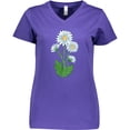 thumbnail image 3 of Inktastic Daisy Flower Women's V-Neck T-Shirt, 3 of 5