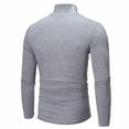 thumbnail image 3 of Cyglowse Men's Mock Turtleneck Thermal Shirts Long Sleeve Breathable Base Layer Lightweight Warm Winter Undershirt Tops Gray M, 3 of 5