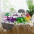 thumbnail image 6 of SKYSONIC Mardi Gras Tablecloth Waterproof Washable Polyester Square Table Cover Durable Tablecloth for Kitchen Dining Table Party Decor (54 X 72 Inch), 6 of 7