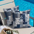 thumbnail image 2 of Throw Pillow Covers, Navy Blue Checkered 26x26 Pillow Covers for Couch/Sofa/Bed, Vintage Floral Plaid Aesthetics Decorative Square Linen Cushion Pillowcase for Home Decor, 2 of 9