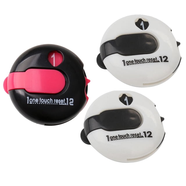 jinwen 3 Count Golf Stroke Counter 3cm Golf Course 12 Shots Scorekeeper Accessories