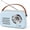 Blue, variant on Radio Speaker,Over 20 Hours Life Speaker,Portable Retro Radio with ,Subwoofer AUX/USB for Office Outdoor Camping (Blue)