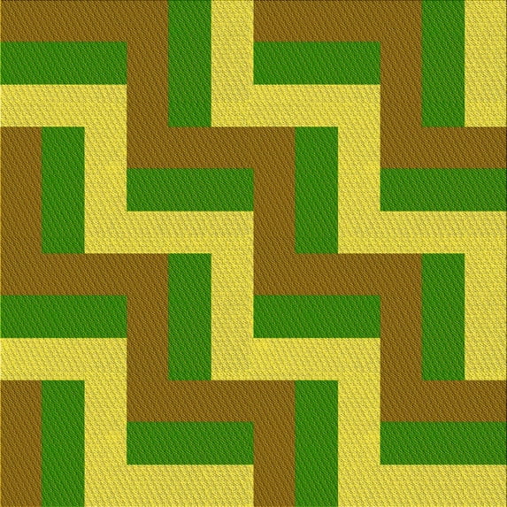 Ahgly Company Indoor Square Patterned Pistachio Green Area Rugs, 6' Square