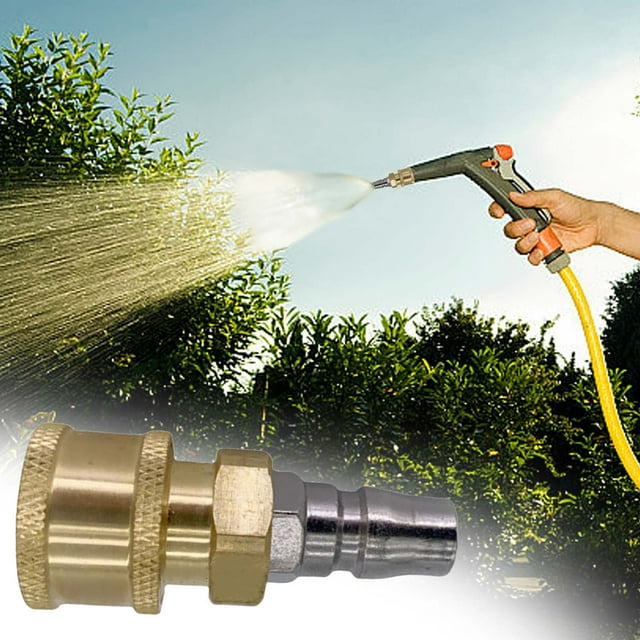 BAOPAI Pneumatic Quick Connect Adapter 1/4 NPT to Push to Connect Fitting with Copper Construction Easy Install for Air Compressors and Pneumatic Tools