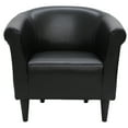 thumbnail image 3 of Mainstays Faux Leather Bucket Accent Chair, Black, 3 of 4