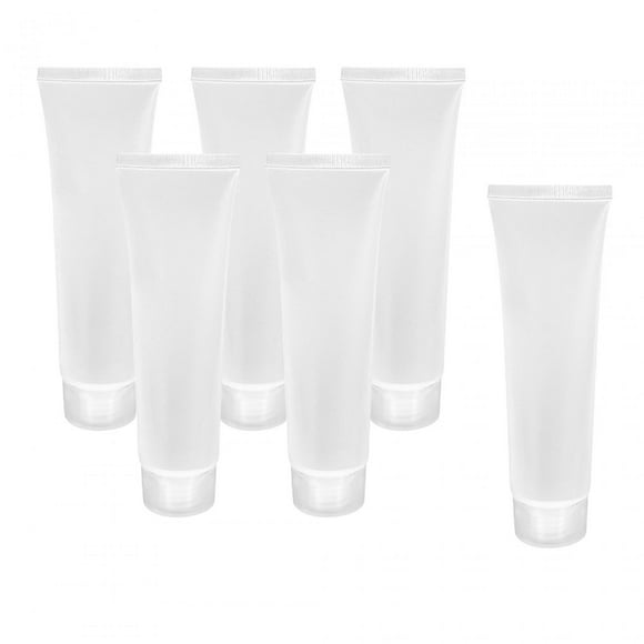 6x botellas de artículos de tocador de viaje exprimibles, botellas de tubos de loción cosmética de repuesto vacías, estuche de frasco de , Tapón de rosca Tapón de rosca de 20 ml. Fernando Tubos vacíos