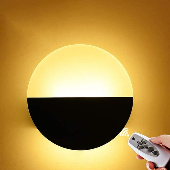 Modern Wall Sconce 6W, Dimmable LED Wall Lamp with Remote Control,Cool White, Up and Down Indoor Acrylic Material Wall Mounted Wall Lights for Living Room Bedroom Hallway,C