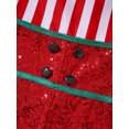 thumbnail image 5 of TSSOE Kids Girls Christmas Dance Unitard Sequins Candy Cane Striped Ballet Dance Leotard Unitard Party Festival Outfits Red 6, 5 of 7