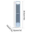 thumbnail image 3 of Taicans Portable Tower Fan for Bedroom,Small Bladeless Desk Fan with Remote and Built-in Light,3600mAh Battery Operated Quiet Personal Air Circulating Fan,5 Wind Speeds Quiet Bladeless Fan, 3 of 9