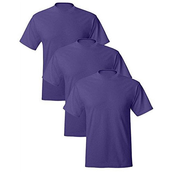 Hanes Mens ComfortBlend EcoSmart Crewneck T-Shirt (Pack of 3) 3 Pebble
