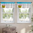 thumbnail image 2 of LALILO Kitchen Curtain Valance Funny Forest Little Animals Rod Pocket Window Curtain 52"x 18" Set of 2, 2 of 7
