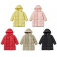 thumbnail image 3 of Xinhuaya 3-8T Boy Girl Lightweight Down Jacket Mid length Kids Hoods Snowsuit Coat Outwear, 3 of 3