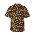 thumbnail image 3 of Fotbe Burger Fries Hawaiian Shirt for Men Unisex Summer Beach Casual Short Sleeve Cotton Linen Button Down Shirts-XX-Large, 3 of 9