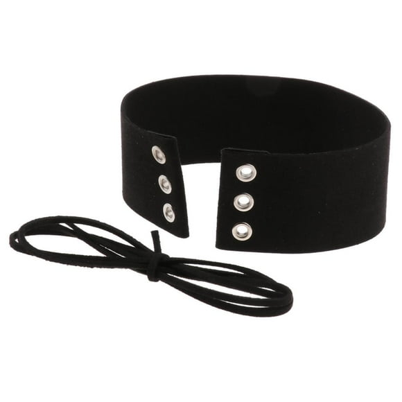 de Gargantilla de material cuero Ajustable Punk Goth Gargantillo de Cuello - Púrpura , Negro, tal se describe Yinane Gargantilla gótica