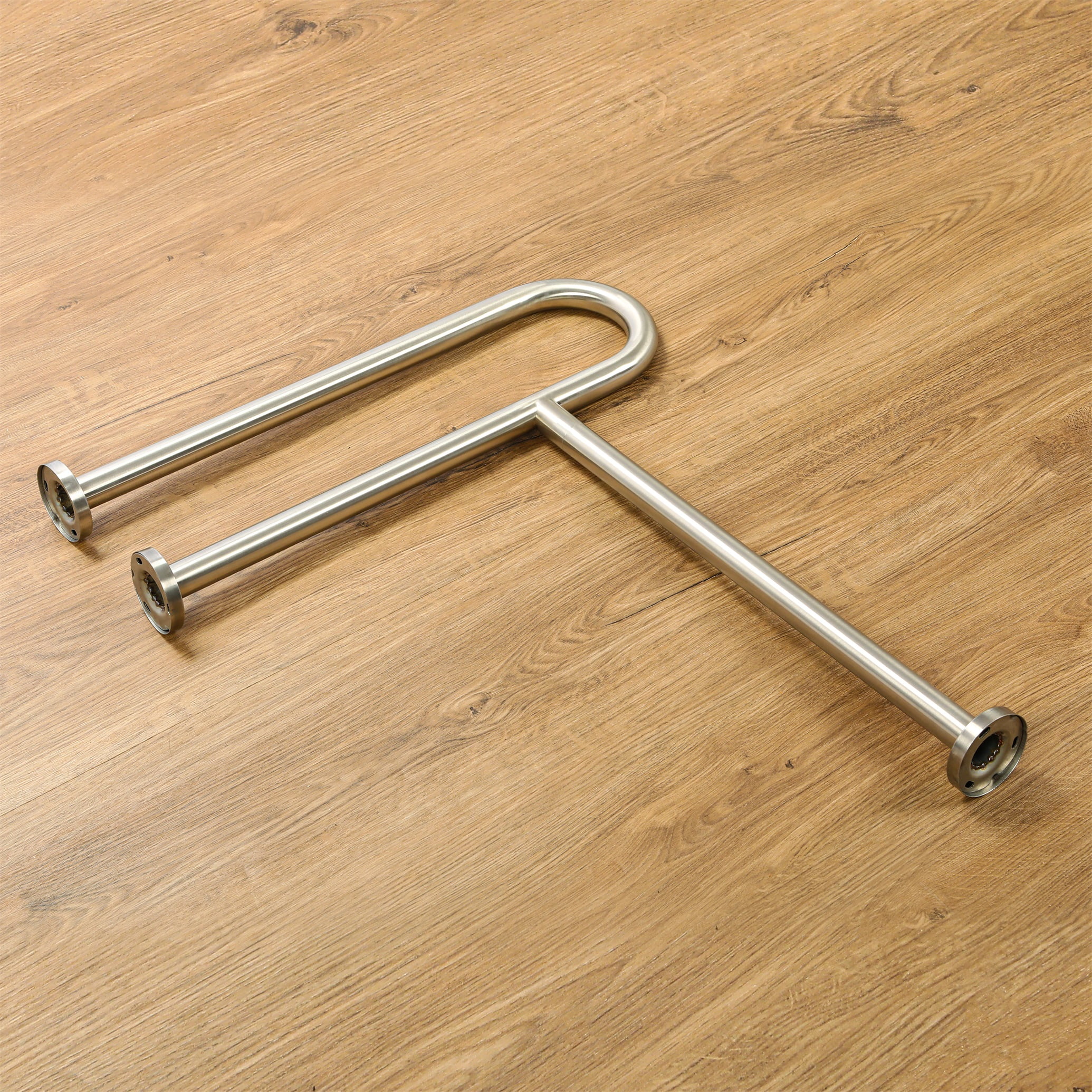 HECASA 24" Grab Bars Toilet Bathtub Handrail 304 Handicap Rails Bathroom Safety Wall Mount Floor Support Assist Bar on Slip Hand Grips for Disabled Elderly Handicapped Pregnant Woman