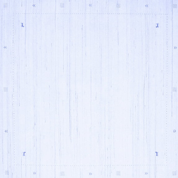 Ahgly Company Indoor Square Solid Blue Modern Area Rugs, 4' Square