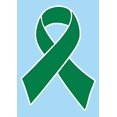 thumbnail image 1 of Liver Cancer Ribbon Green Printed Vinyl Decal, Sticker, Label for car, Cell Phone, Window, Computer, Wall, etc., 1 of 2