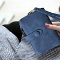 thumbnail image 4 of Apuakthei - Cartera pequeña de piel plegable para mujer, con ranuras para tarjetas, ventana de identificación, monedero con cremallera, 4 of 6
