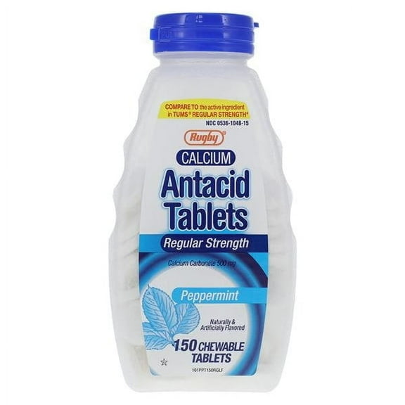 Major-Rugby Mint Calcium Carbonate Antacids Chewables 500 mg 150 Count