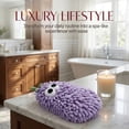 thumbnail image 5 of Unique Bargains Chenille Hanging Hand Towel with Cute Fruit Pattern Purple 11" x 7", 5 of 5