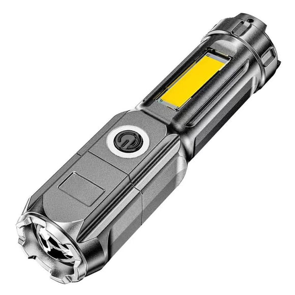 Lampe de Poche LED Rechargeable COB Tactique Police Super Torche Lumineuse J2R0