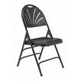 thumbnail image 3 of (Pack of 4) NPS 1100 Series Deluxe Fan Back With Triple Brace Double Hinge Folding Chair, Black, 3 of 8